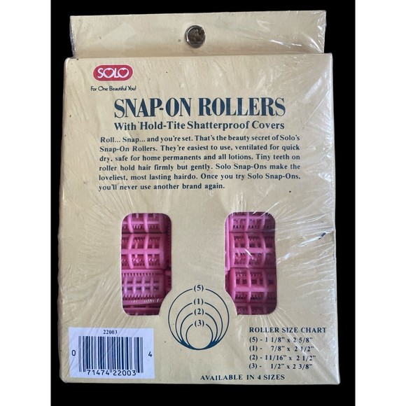 Vintage NOS Solo Brand Snap On Hair Rollers - Picture 2 of 3